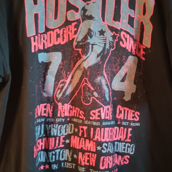 Men's Black Vintage XXL Larry Flynt Hustler T-Shirt Adult Magazine Tour - Picture 1 of 4